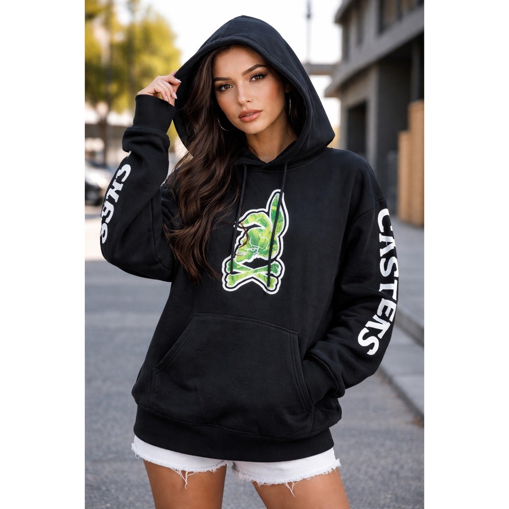 Crooks & Castles Men's Skull Bunny Black Hoodie Small‎